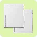 Thumbnail 2 of 4 - Premium Recycled Bubble Mailers | Arka - white recycled bubble mailers