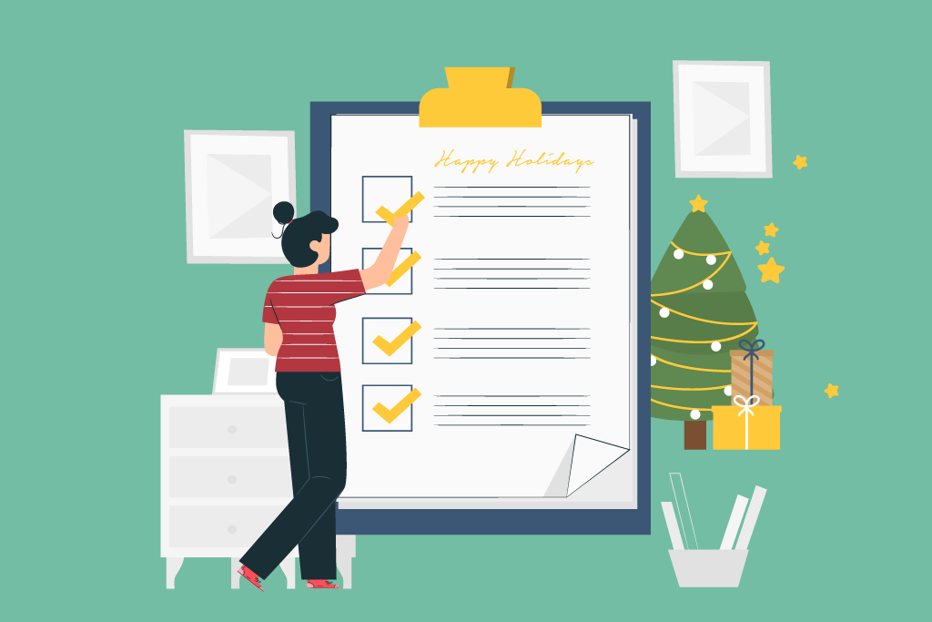 christmas checklist illustration