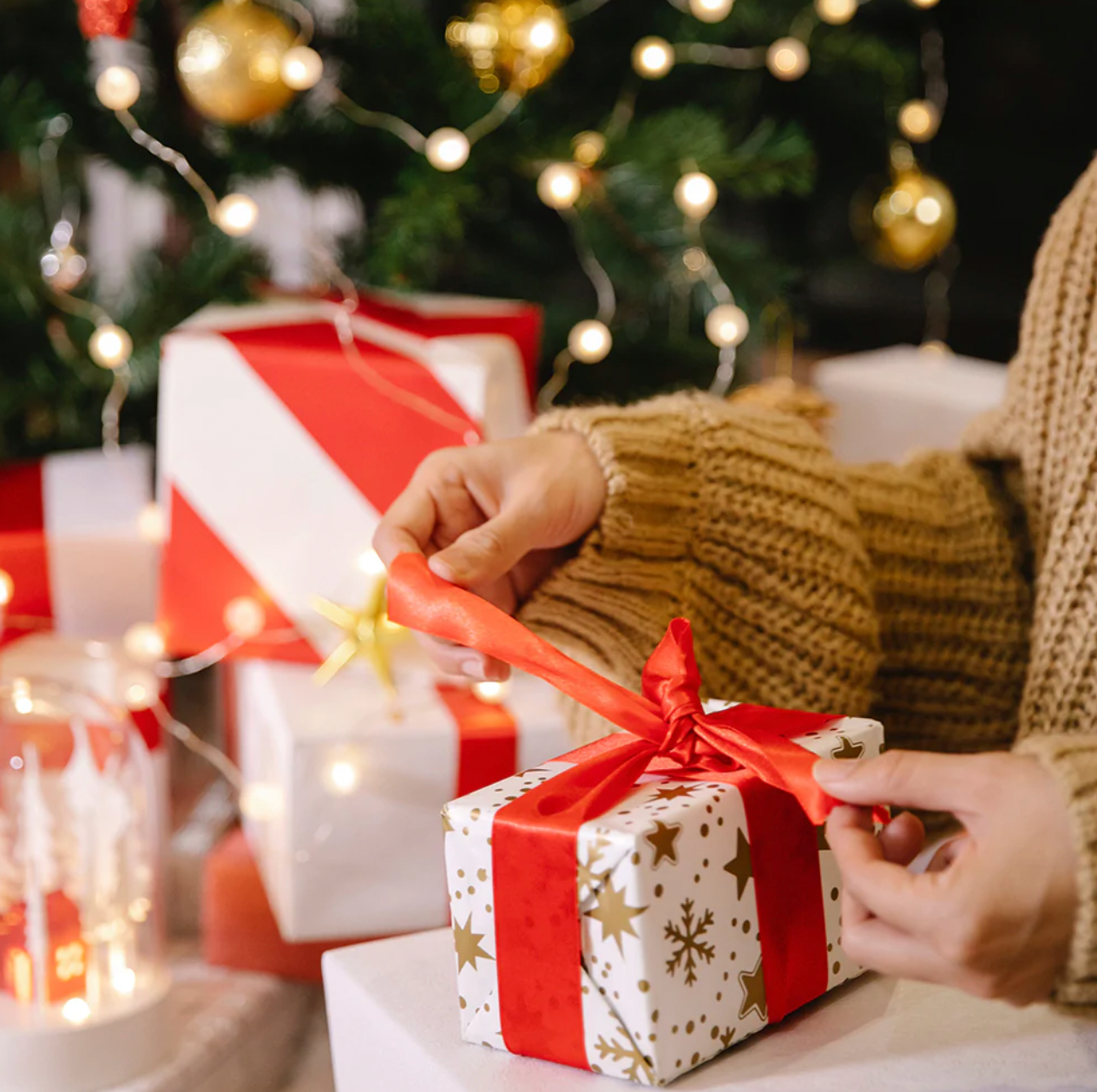 opening a gift box