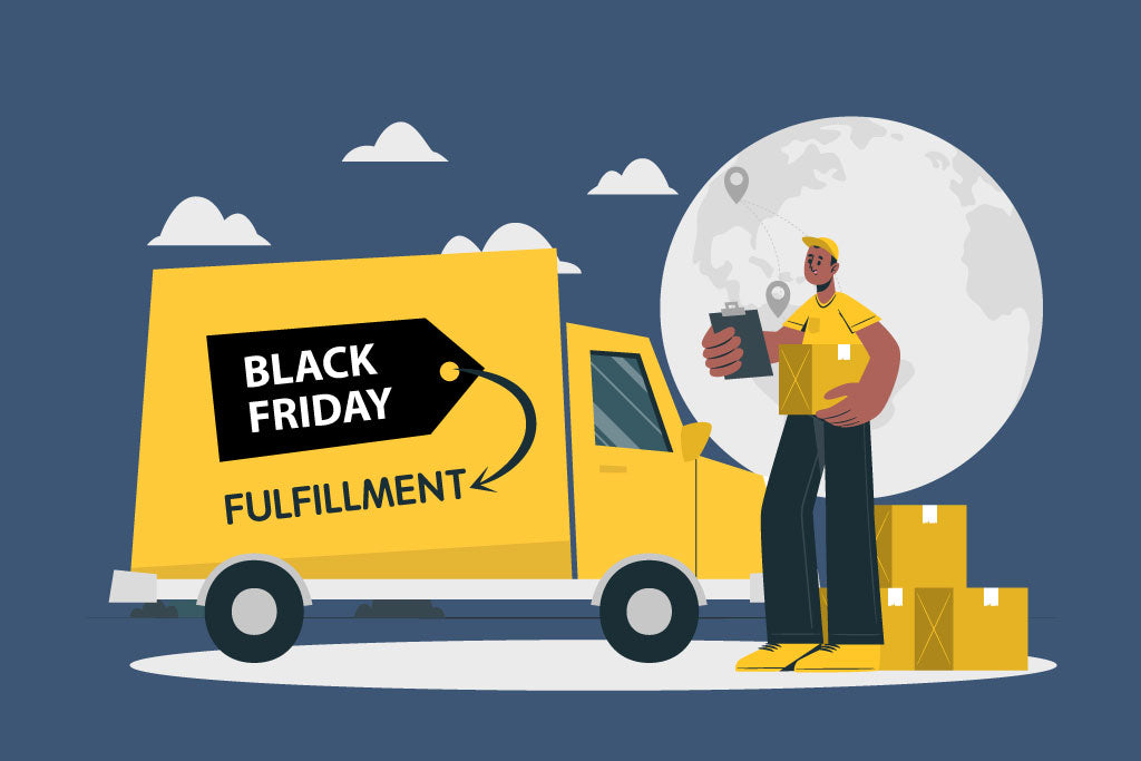 black friday fulfillment banner illustration