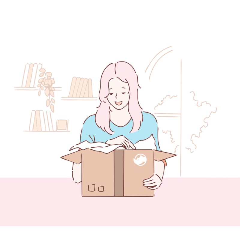 unboxing a custom box illustration